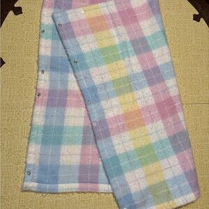 Vintage Pastel Plaid Snap Blanket